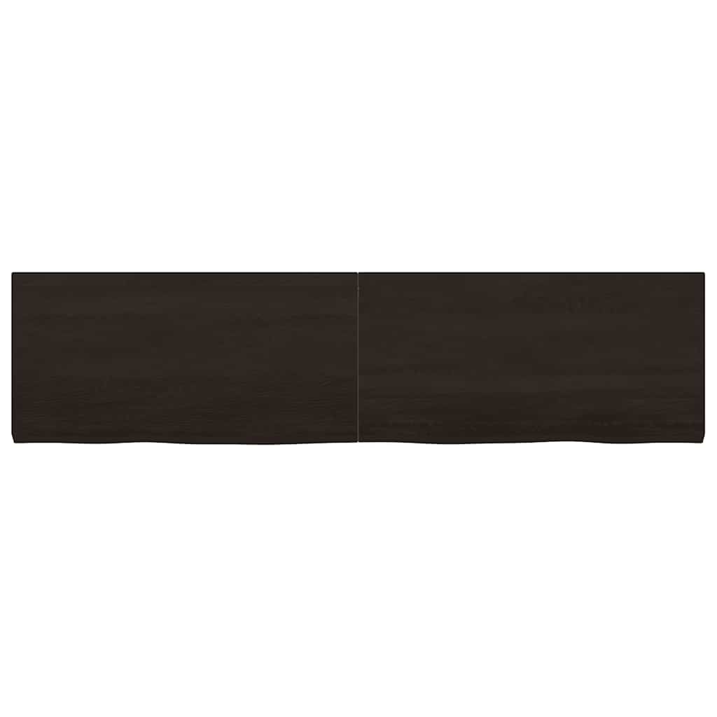 Bathroom Countertop Dark Brown 160x40x(2-4) cm Treated Solid Wood
