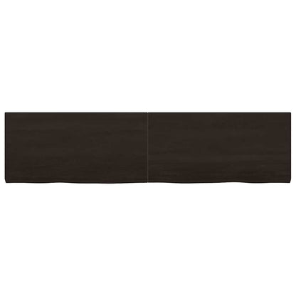 Bathroom Countertop Dark Brown 160x40x(2-4) cm Treated Solid Wood