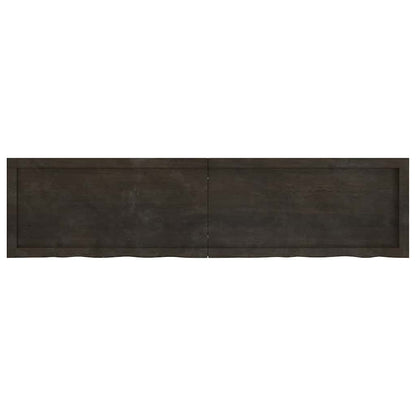 Bathroom Countertop Dark Brown 160x40x(2-4) cm Treated Solid Wood