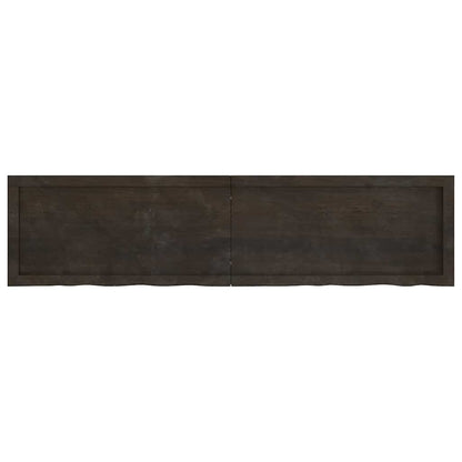 Bathroom Countertop Dark Brown 160x40x(2-6) cm Treated Solid Wood
