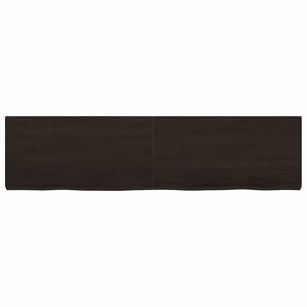 Bathroom Countertop Dark Brown 160x40x(2-6) cm Treated Solid Wood