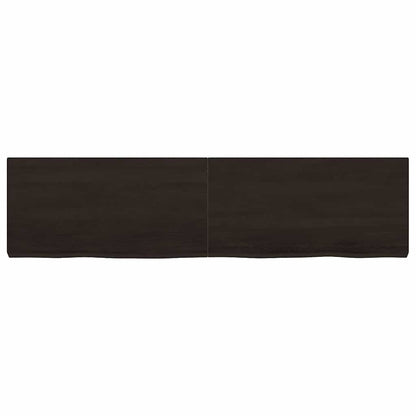 Bathroom Countertop Dark Brown 160x40x(2-6) cm Treated Solid Wood
