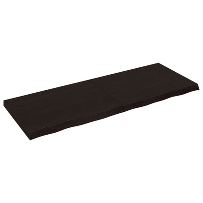 Bathroom Countertop Dark Brown 160x60x(2-6) cm Treated Solid Wood