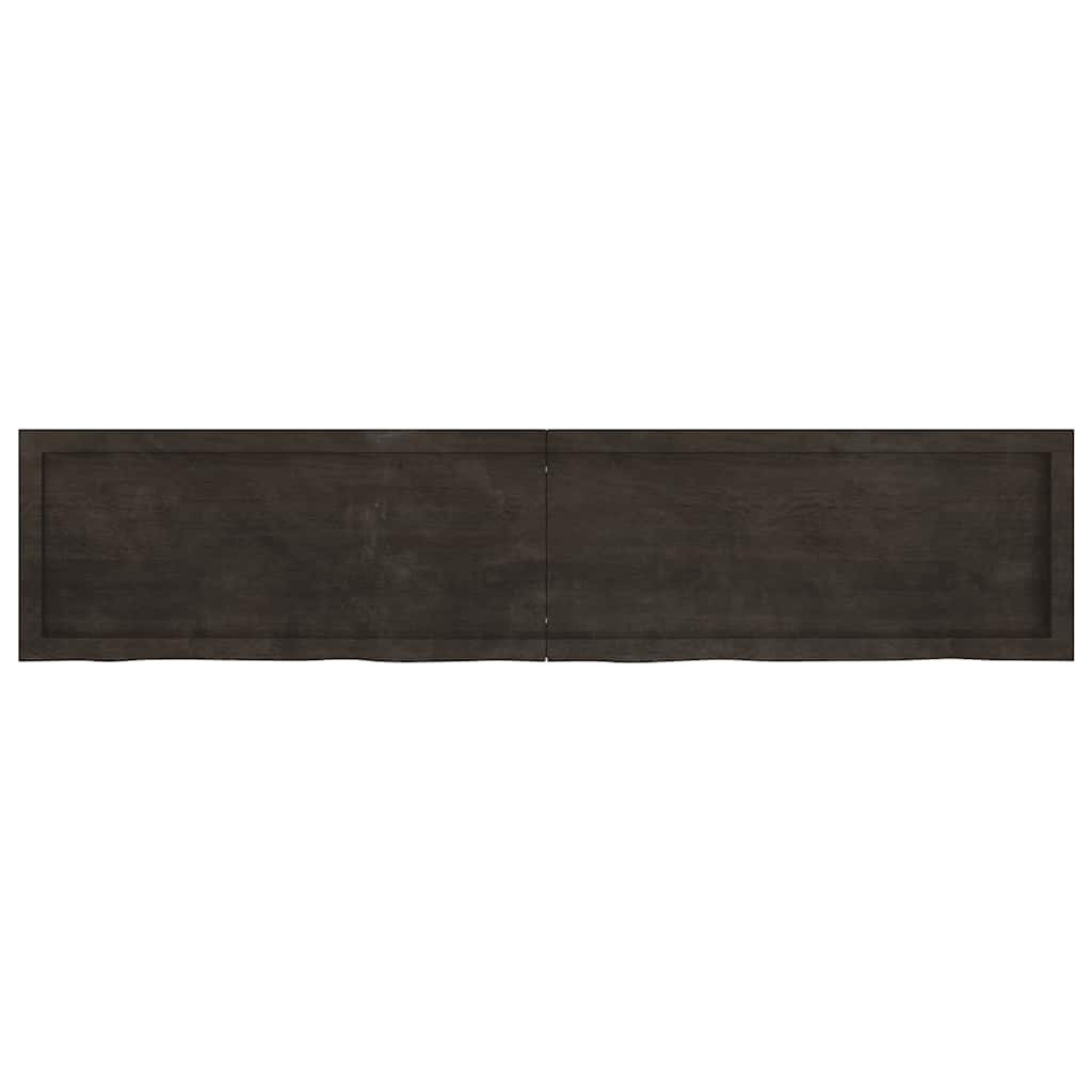 Bathroom Countertop Dark Brown 180x40x(2-6) cm Treated Solid Wood
