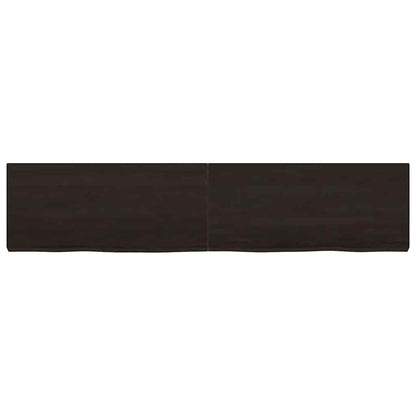 Bathroom Countertop Dark Brown 180x40x(2-6) cm Treated Solid Wood