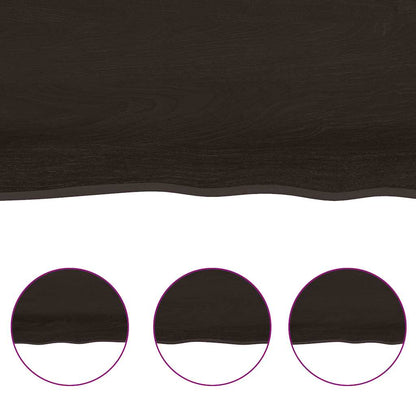 Bathroom Countertop Dark Brown 180x40x(2-6) cm Treated Solid Wood