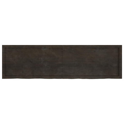 Bathroom Countertop Dark Brown 180x50x(2-4) cm Treated Solid Wood