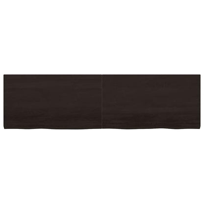 Bathroom Countertop Dark Brown 180x50x(2-4) cm Treated Solid Wood