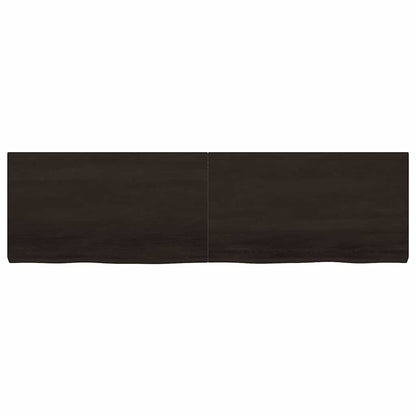 Bathroom Countertop Dark Brown 180x50x(2-6) cm Treated Solid Wood