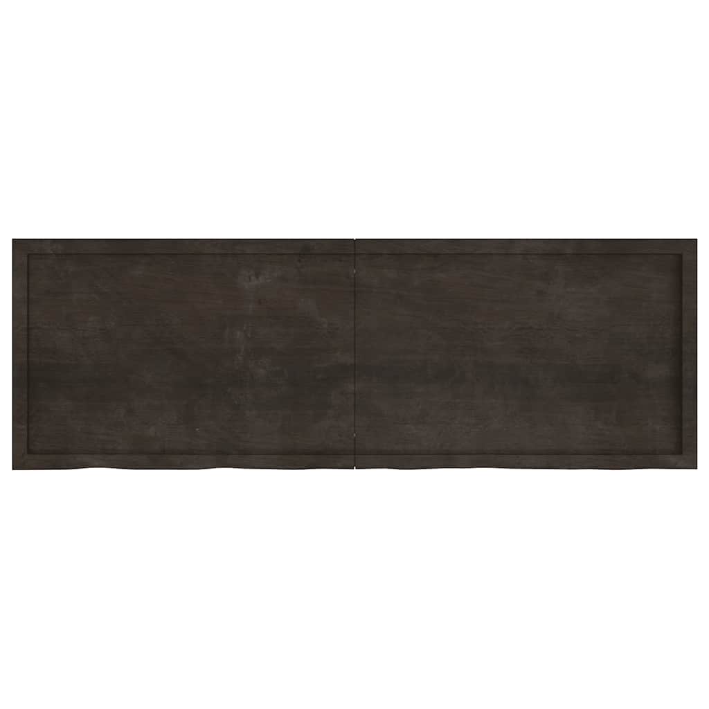 Bathroom Countertop Dark Brown 180x60x(2-4) cm Treated Solid Wood