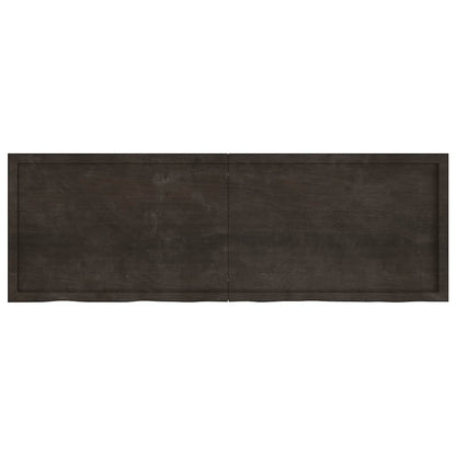 Bathroom Countertop Dark Brown 180x60x(2-4) cm Treated Solid Wood