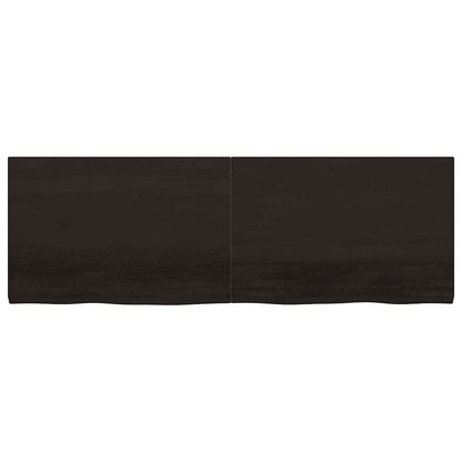 Bathroom Countertop Dark Brown 180x60x(2-4) cm Treated Solid Wood