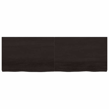 Bathroom Countertop Dark Brown 180x60x(2-6) cm Treated Solid Wood