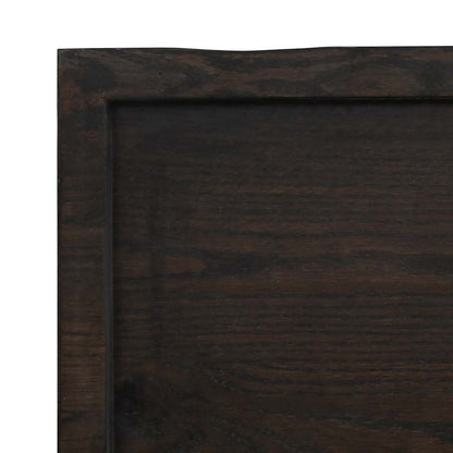 Bathroom Countertop Dark Brown 200x60x(2-4) cm Treated Solid Wood
