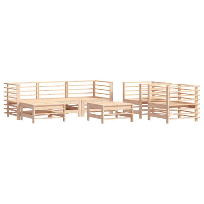 7 Piece Garden Lounge Set Solid Wood Pine
