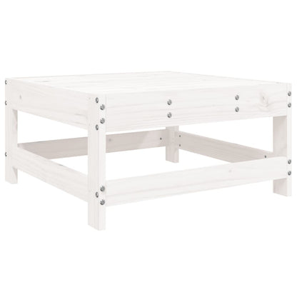 8 Piece Garden Lounge Set White Solid Wood Pine