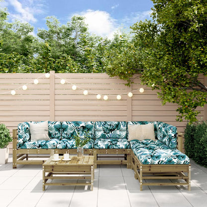 7 Piece Garden Lounge Set Impregnated Wood Pine