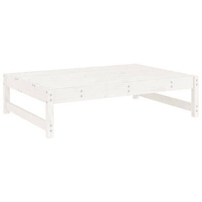 5 Piece Garden Lounge Set White Solid Wood Pine