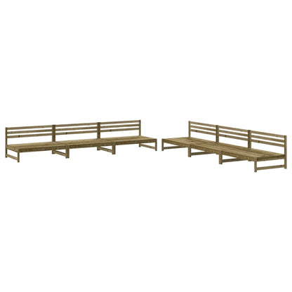 6 Piece Garden Lounge Set Impregnated Wood Pine