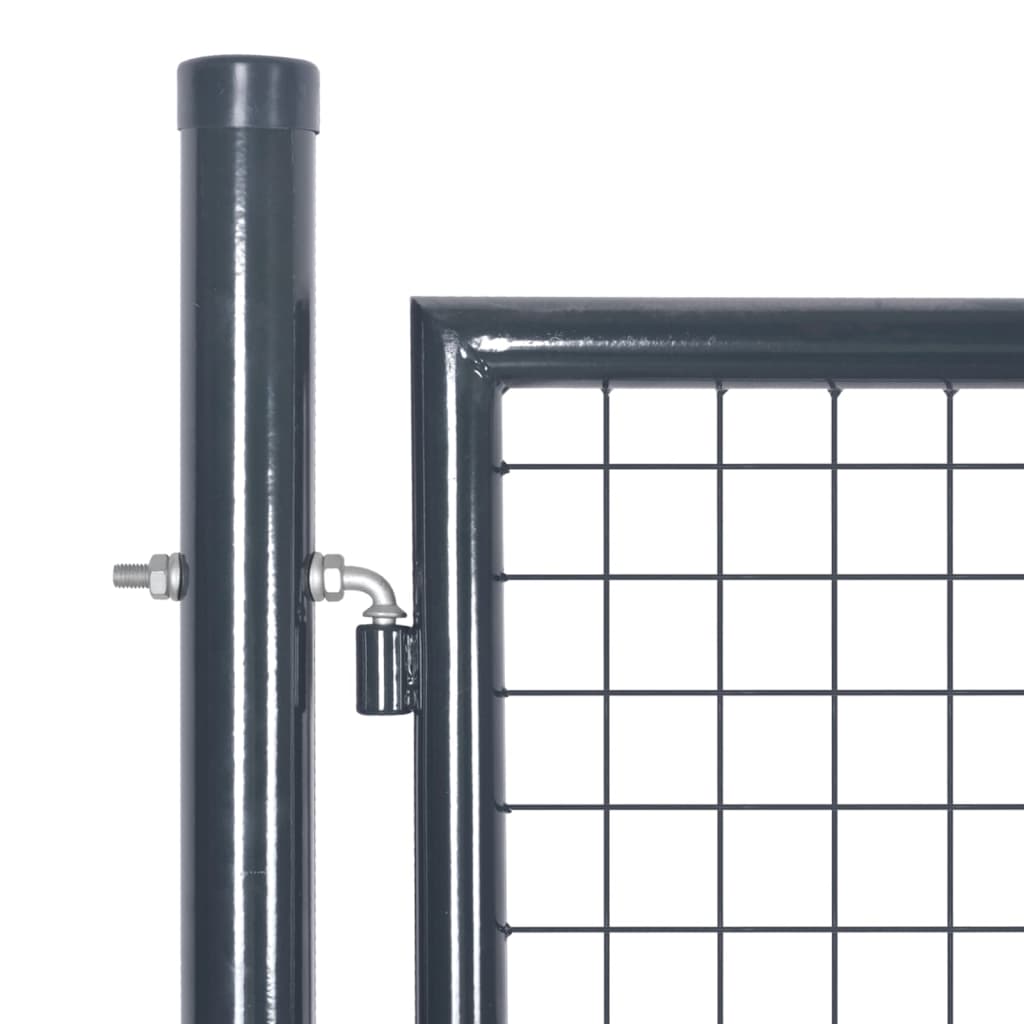 Mesh Garden Gate Anthracite 300x125 cm Galvanised Steel