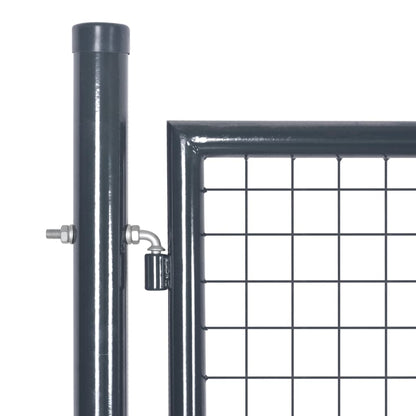 Mesh Garden Gate Anthracite 300x125 cm Galvanised Steel