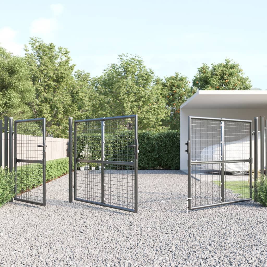 Mesh Garden Gate Anthracite 400x175 cm Galvanised Steel