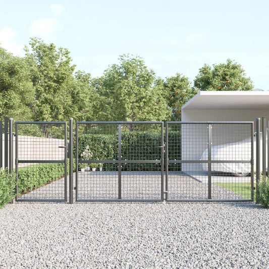 Mesh Garden Gate Anthracite 400x175 cm Galvanised Steel