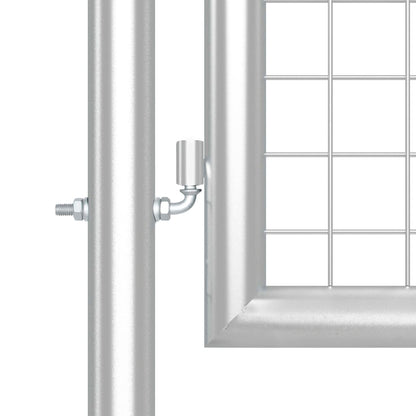 Mesh Garden Gate Silver 400x175 cm Galvanised Steel