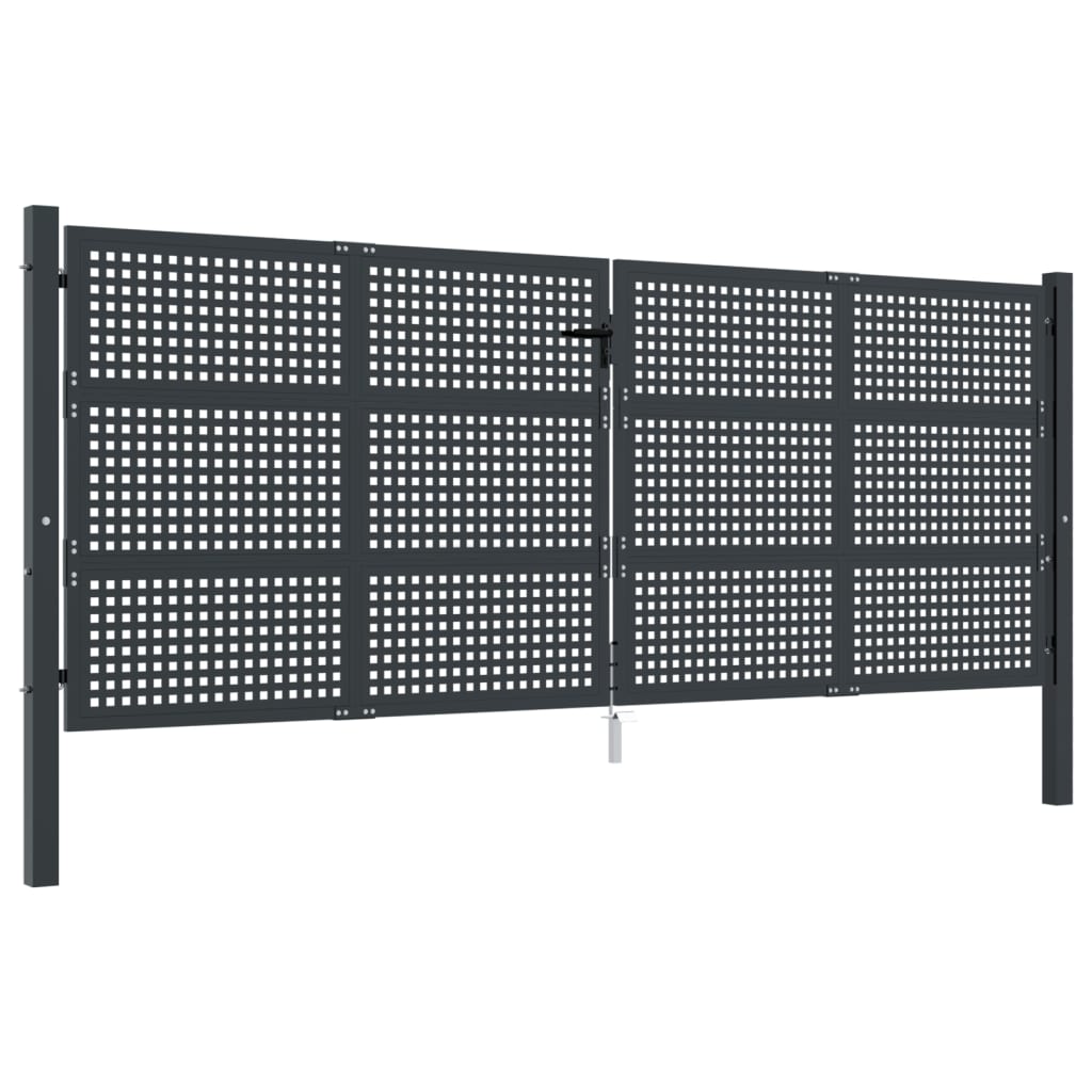 Garden Gate Anthracite 400x200 cm Steel