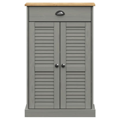 Shoe Cabinet VIGO Grey 60x35x96 cm Solid Wood Pine