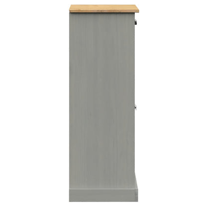 Shoe Cabinet VIGO Grey 60x35x96 cm Solid Wood Pine