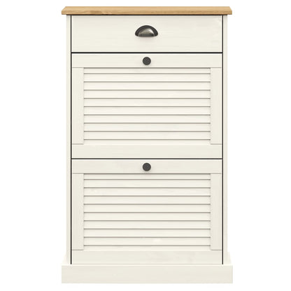 Shoe Cabinet VIGO 60x35x96 cm White Solid Wood Pine