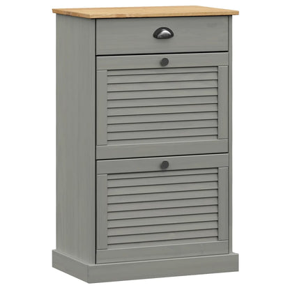 Shoe Cabinet VIGO 60x35x96 cm Grey Solid Wood Pine