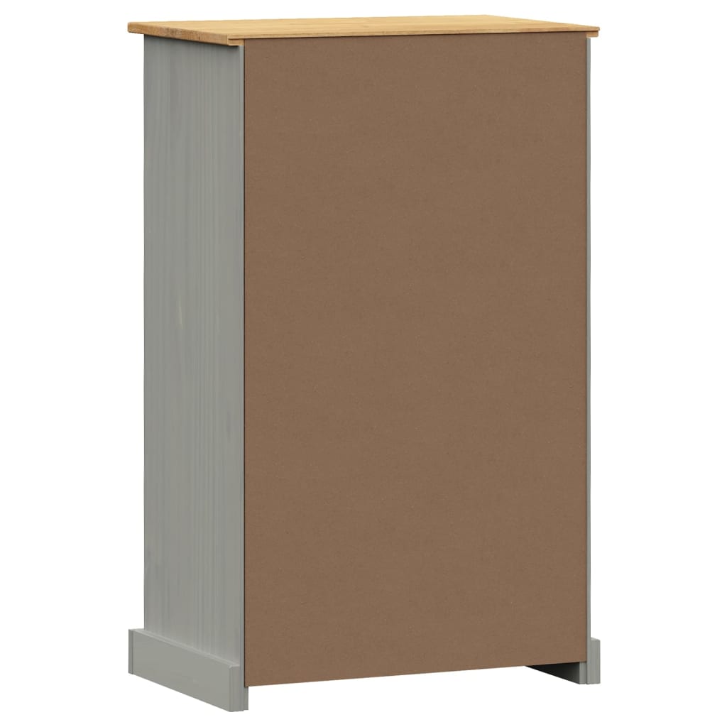 Shoe Cabinet VIGO 60x35x96 cm Grey Solid Wood Pine
