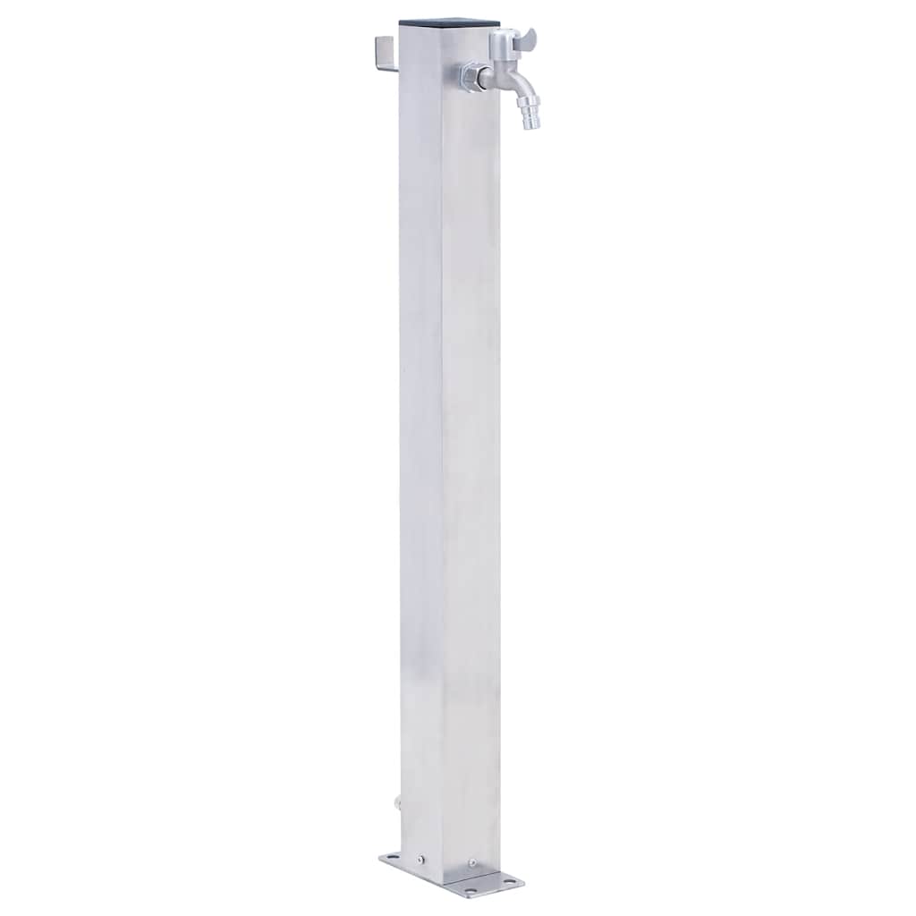 Garden Water Column 40 cm Stainless Steel Square