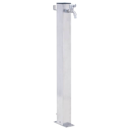 Garden Water Column 40 cm Stainless Steel Square