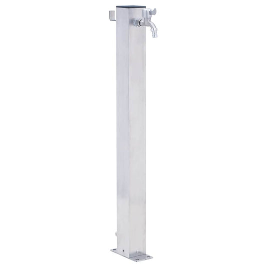 Garden Water Column 40 cm Stainless Steel Square