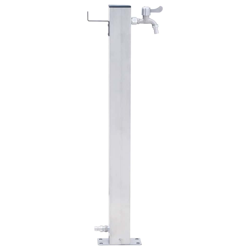 Garden Water Column 40 cm Stainless Steel Square