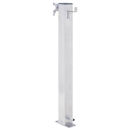 Garden Water Column 40 cm Stainless Steel Square