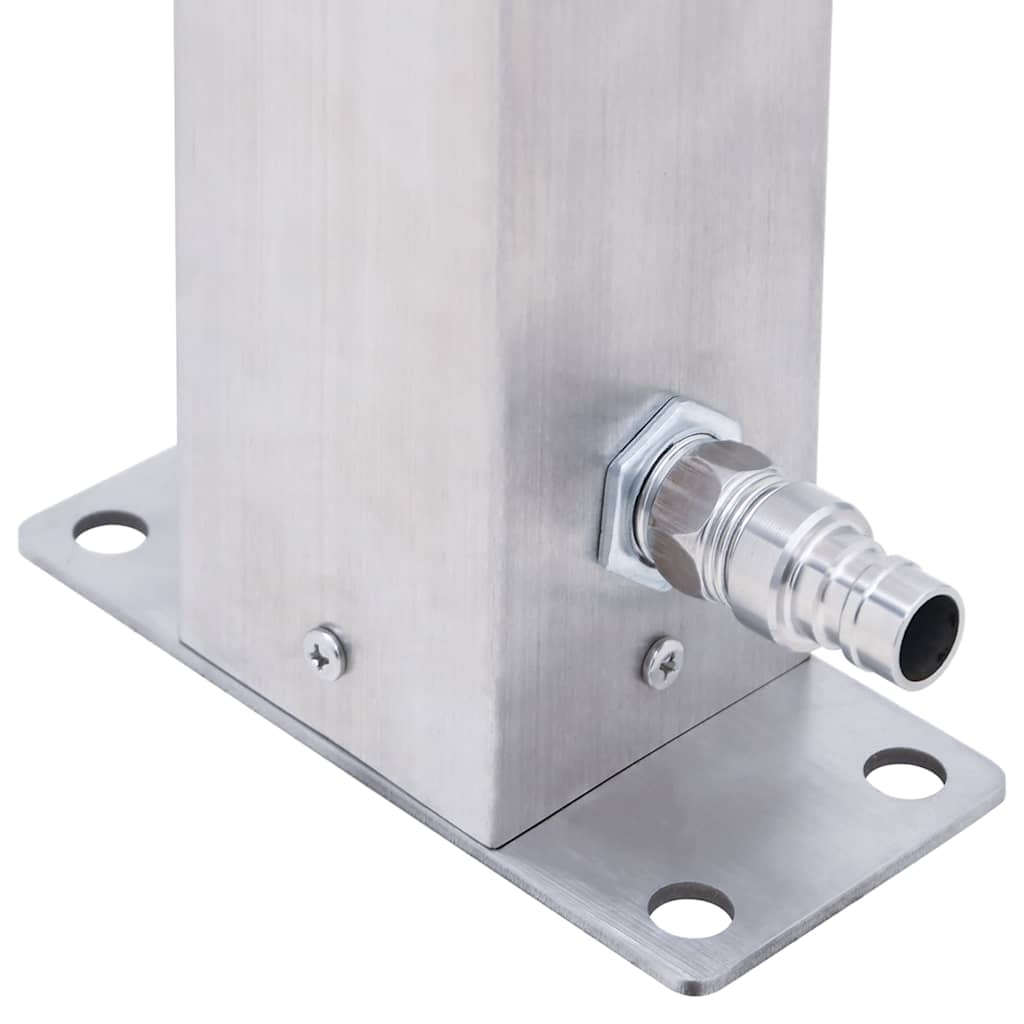 Garden Water Column 40 cm Stainless Steel Square