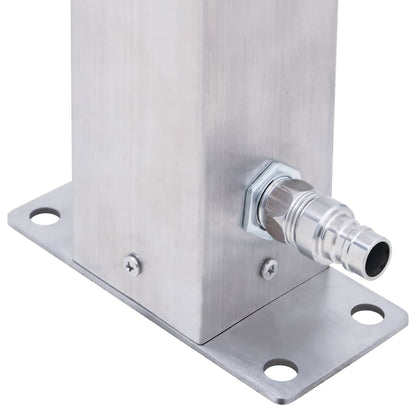 Garden Water Column 40 cm Stainless Steel Square