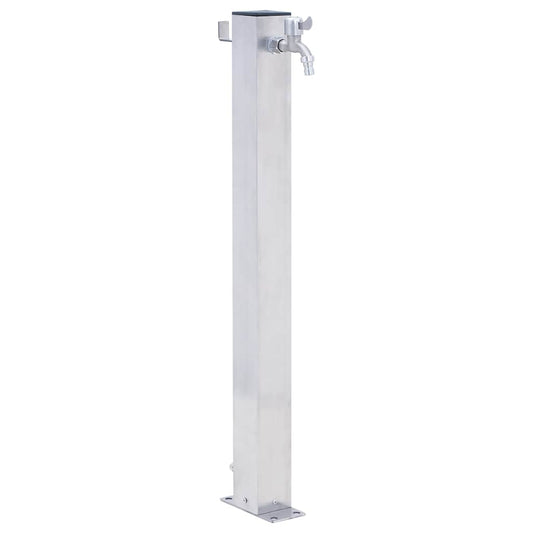 Garden Water Column 60 cm Stainless Steel Square