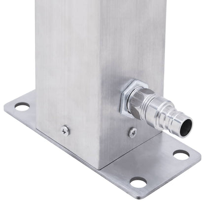 Garden Water Column 60 cm Stainless Steel Square