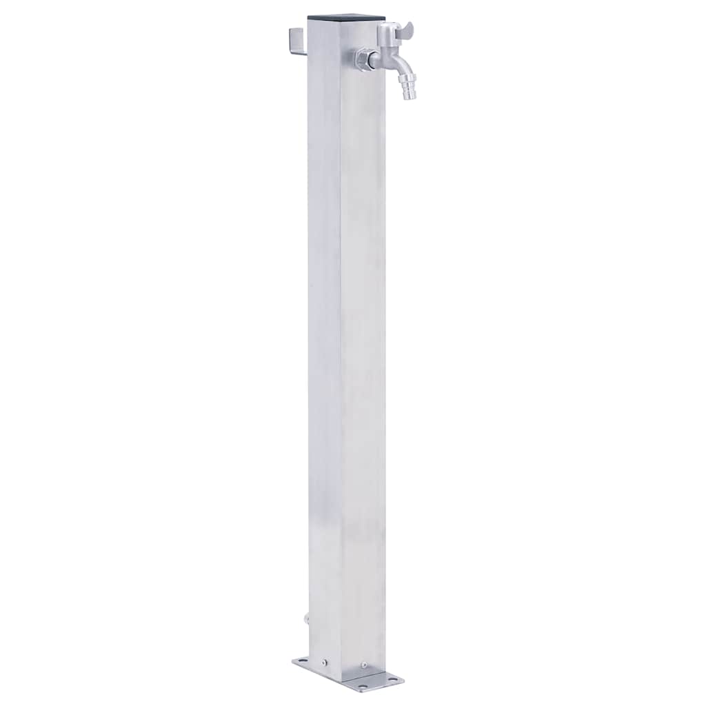 Garden Water Column 100 cm Stainless Steel Square