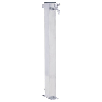 Garden Water Column 100 cm Stainless Steel Square