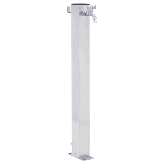 Garden Water Column 100 cm Stainless Steel Square