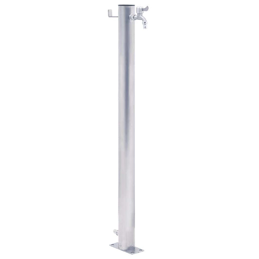 Garden Water Column 40 cm Stainless Steel Round