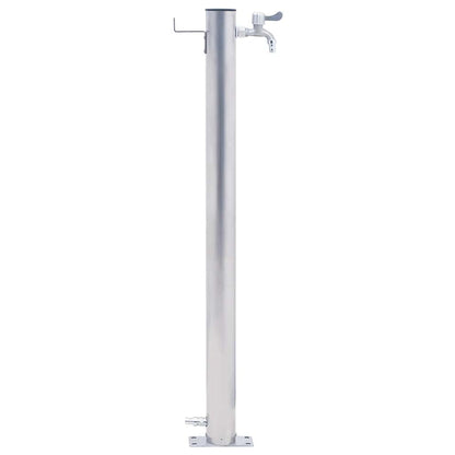 Garden Water Column 40 cm Stainless Steel Round