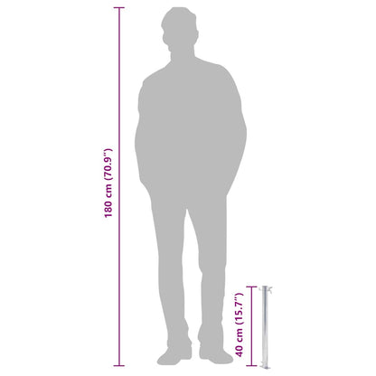 Garden Water Column 40 cm Stainless Steel Round