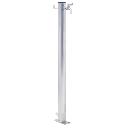 Garden Water Column 80 cm Stainless Steel Round